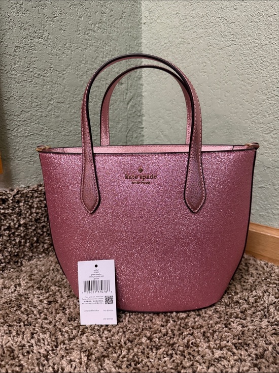 kate spade Handbags - kate spade Medium Glitter Satchel - Mitten Pink